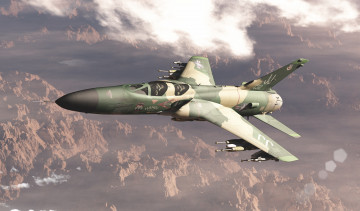 Картинка авиация 3д рисованые v-graphic облака полет самолет