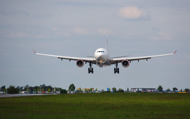 Обои картинки фото авиация, авиационный пейзаж, креатив, взлёт