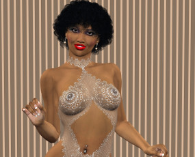 обоя 3д графика, люди , people, девушка, взгляд, фон