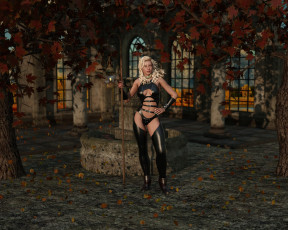 Картинка 3д+графика фантазия+ fantasy девушка взгляд фон