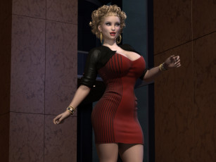 Картинка 3д+графика люди+ people взгляд девушка фон