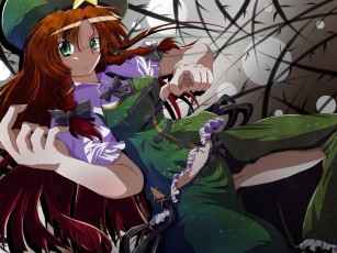 Картинка аниме touhou фон взгляд девушка