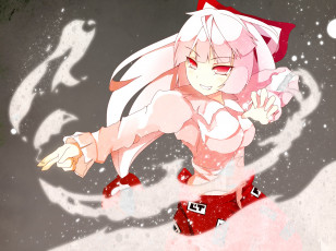 Картинка аниме touhou девушка фон взгляд