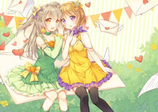 Картинка аниме love+live +school+idol+project koizumi hanayo minami kotori