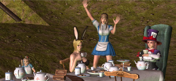 Картинка 3д+графика люди+ people девушки взгляд фон