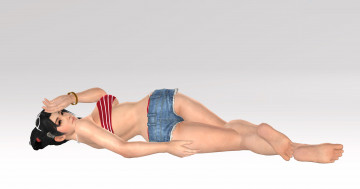 Картинка 3д+графика люди+ people девушка взгляд фон