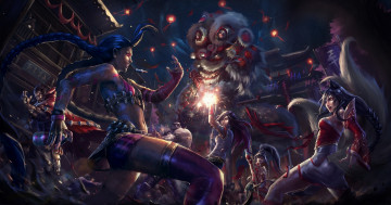 Картинка видео+игры league+of+legends ролевая league of legends action jinx ahri taima+dotaemon