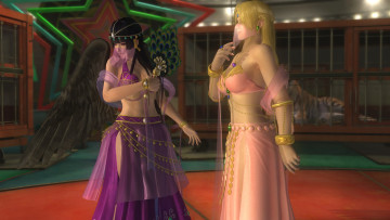 обоя 3д графика, фантазия , fantasy, девушки, взгляд, фон, поза