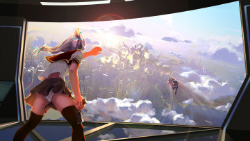 Картинка аниме оружие +техника +технологии девушки