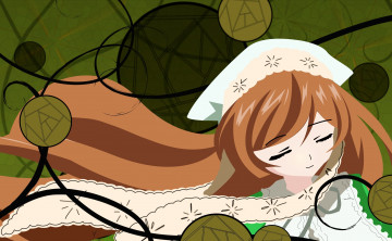 обоя аниме, rozen maiden, девушка, взгляд, фон