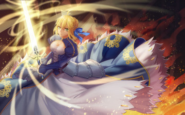 Картинка аниме fate stay+night saber