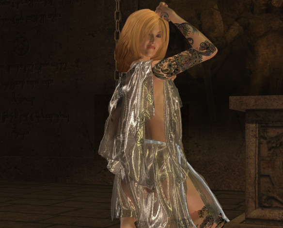 Обои картинки фото 3д графика, люди , people, девушка, взгляд, фон, тату