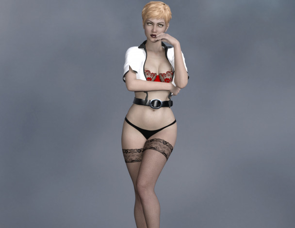 Обои картинки фото 3д графика, люди , people, фон, взгляд, девушка