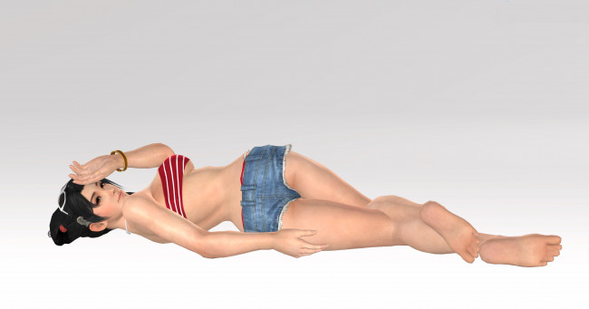 Обои картинки фото 3д графика, люди , people, девушка, взгляд, фон