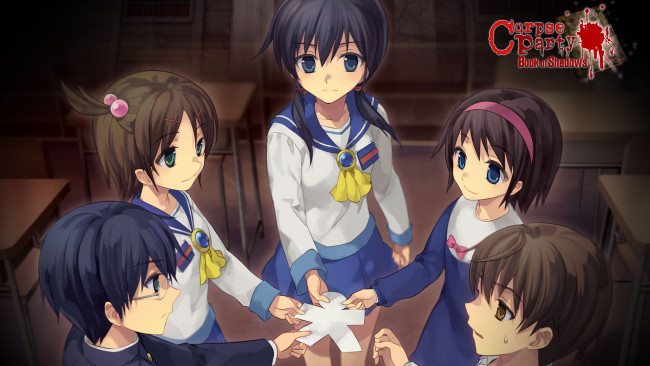 Обои картинки фото аниме, corpse party, фон, девушки, взгляд