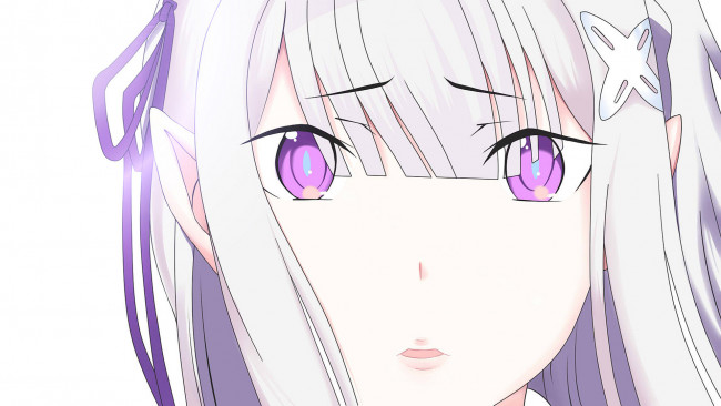 Обои картинки фото аниме, re,  zero kara hajimeru isekai seikatsu, фон, взгляд, девушка