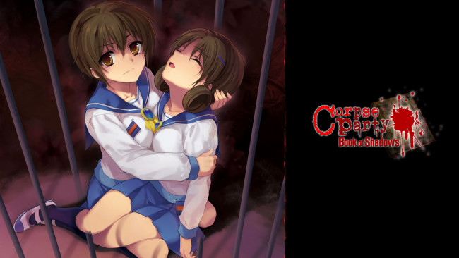 Обои картинки фото corpse party, аниме, грудь, фон, взгляд, девушка