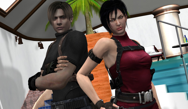 Обои картинки фото 3д графика, люди , people, фон, взгляд, девушки