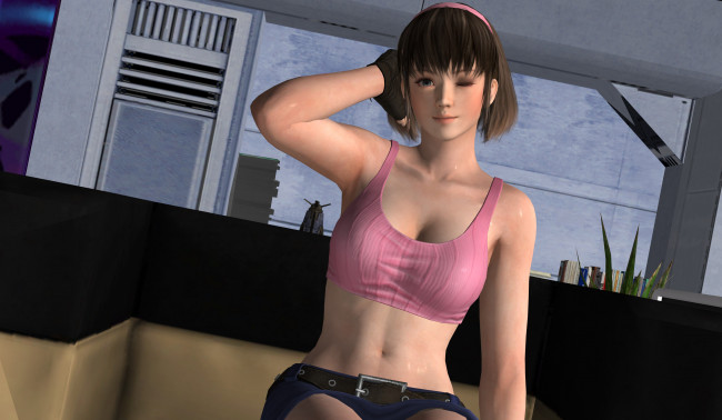 Обои картинки фото 3д графика, люди , people, взгляд, фон, девушка