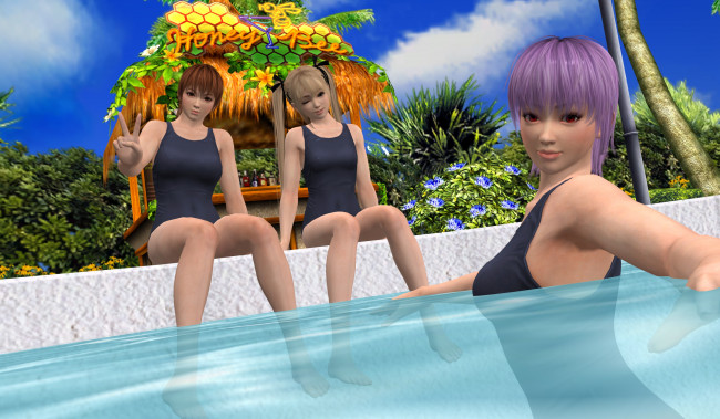 Обои картинки фото 3д графика, люди , people, девушки, фон, взгляд