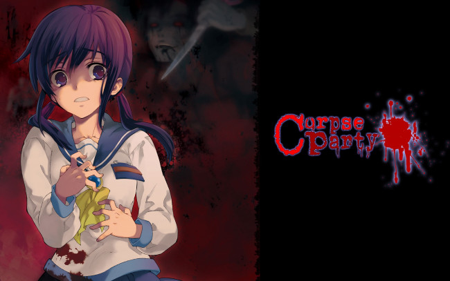 Обои картинки фото аниме, corpse party, взгляд, девушка, фон