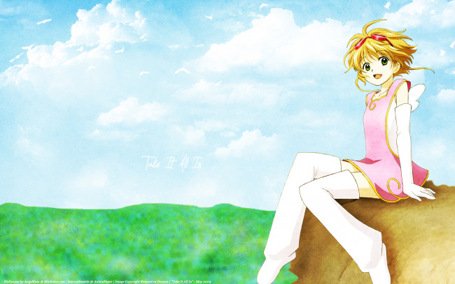 Обои картинки фото аниме, tsubasa reservoir chronicles, девушка, фон, взгляд