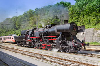 Картинка техника паровозы локомотив состав