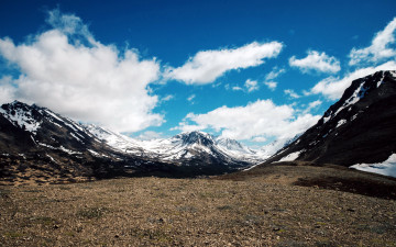 Картинка природа горы вершины облака