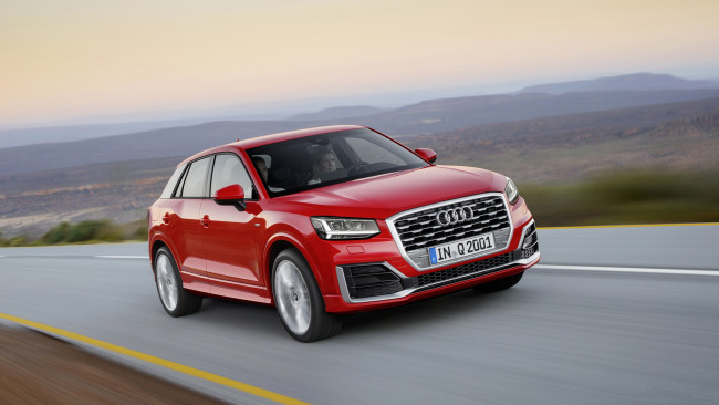 Обои картинки фото audi q2 2017, автомобили, audi, q2, 2017, красный