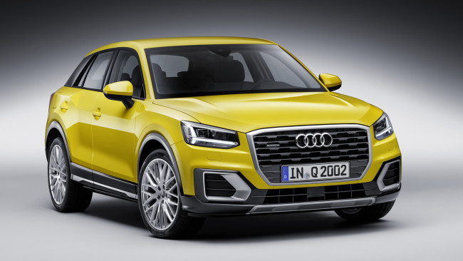 Обои картинки фото audi q2 tdi 2017, автомобили, audi, жёлтый, 2017, tdi, q2