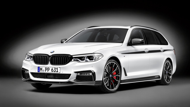 Обои картинки фото bmw 5 series touring with m performance parts 2018, автомобили, bmw, parts, performance, m, series, 5, with, touring, 2018