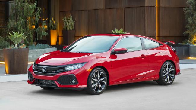 Обои картинки фото honda civic si coupe 2017, автомобили, honda, 2017, coupe, civic, si
