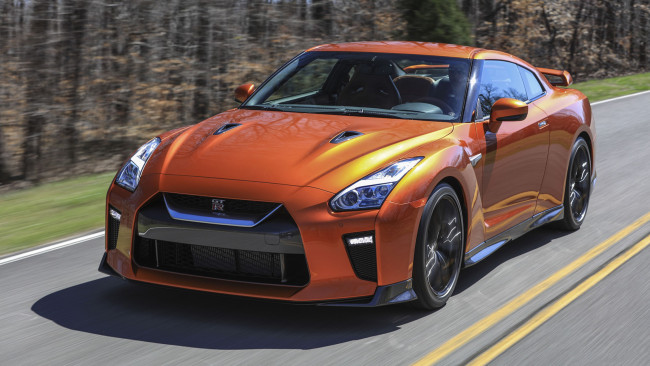 Обои картинки фото nissan gt-r 2017, автомобили, nissan, datsun, оранжевый, 2017, gt-r