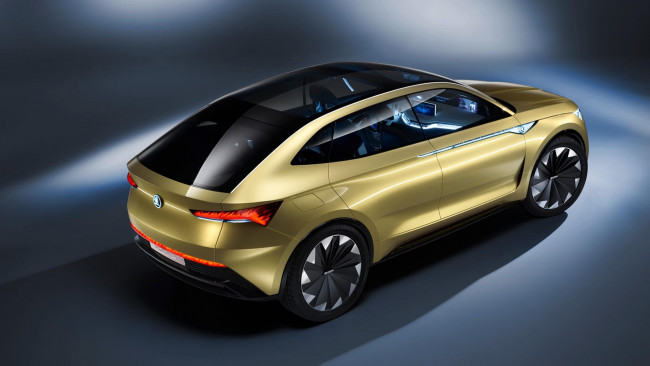 Обои картинки фото skoda vision e concept 2017, автомобили, skoda, 2017, concept, e, vision