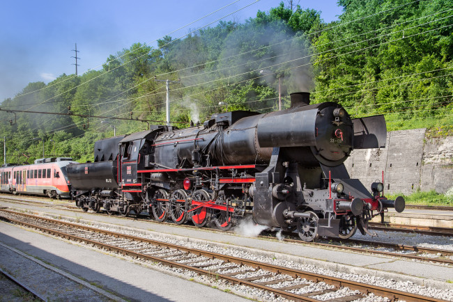 Обои картинки фото техника, паровозы, локомотив, состав