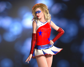 Картинка 3д+графика люди+ people девушка взгляд фон