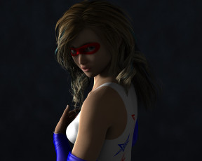 Картинка 3д+графика люди+ people девушка взгляд фон