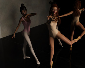 Картинка 3д+графика люди+ people девушки взгляд фон