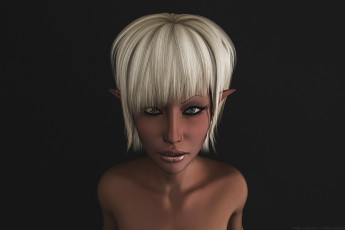 Картинка 3д+графика эльфы+ elves взгляд фон эльфийка