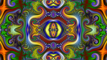 Картинка 3д+графика фракталы+ fractal фон узор цвет