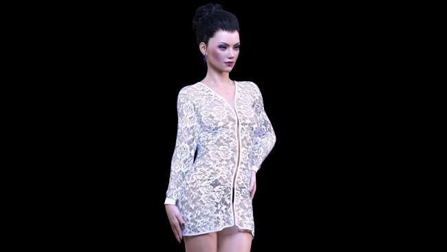 Обои картинки фото 3д графика, люди , people, фон, взгляд, девушка