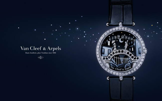 Обои картинки фото van cleef & arpels, бренды, - другое, роскошь, наручные, часы, brands, jewel, van, cleef, and, arpels, ювелирные
