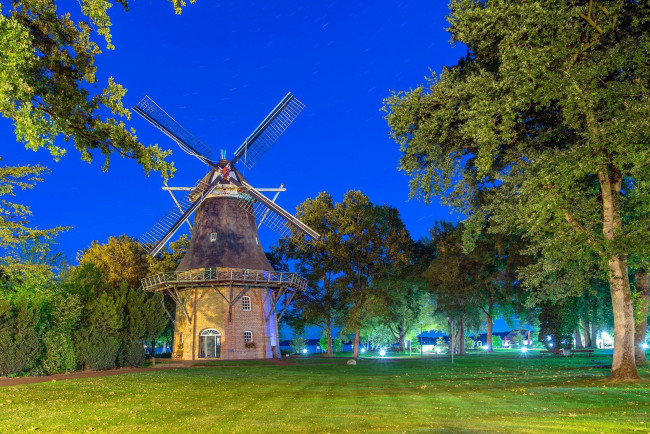 Обои картинки фото querensted mill, bad zwischenahn, germany, разное, мельницы, querensted, mill, bad, zwischenahn