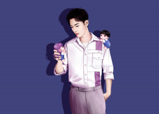 Картинка рисованное люди человечки сяо джань