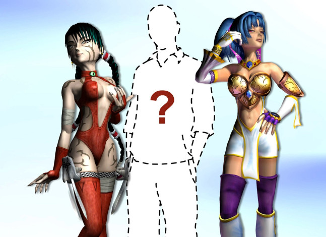 Обои картинки фото видео игры, sudeki, девушки, мужчина, вопрос