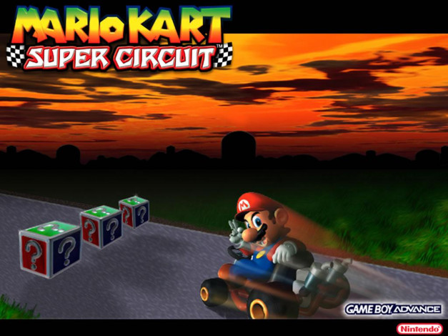 Обои картинки фото mario, kart, super, circuit, видео, игры