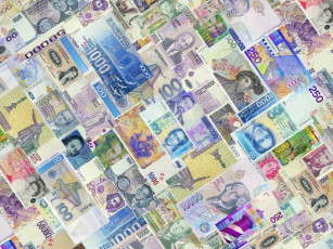 Картинка разное золото купюры монеты