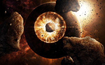 Картинка космос кометы метеориты