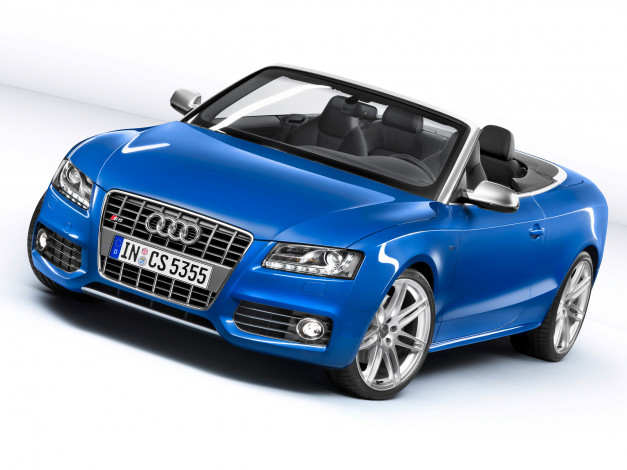 Обои картинки фото audi, s5, cabriolet, 2010, автомобили