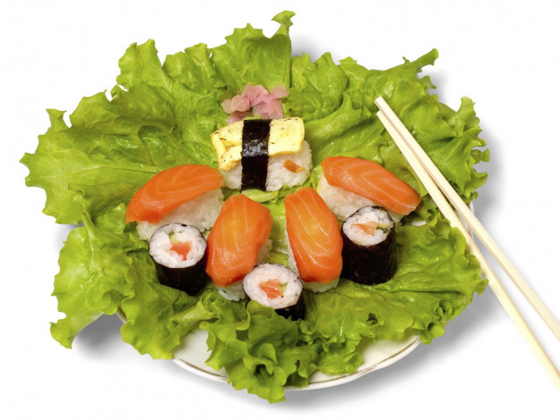 Обои картинки фото еда, рыба, морепродукты, суши, роллы